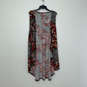 Southern Charm Woman’s waterfall Vest Floral Leopard Animal Print Plus Size